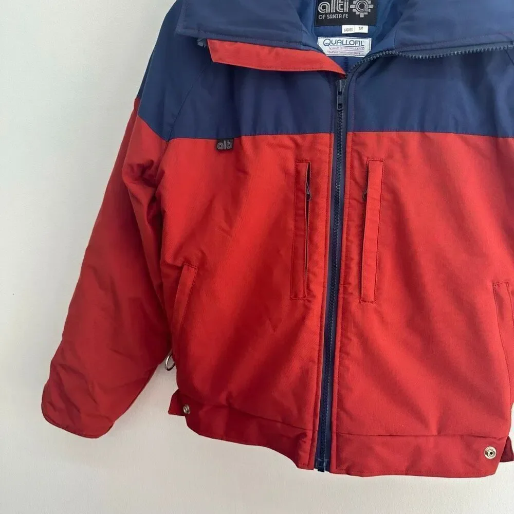 Alti of Santa Fe Women’s 80s Gore-Tex National Ski Patrol Rust Navy Zip Bomber J